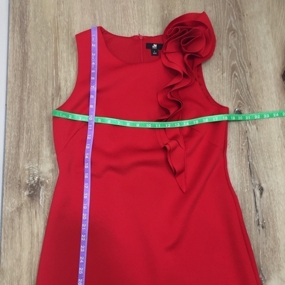 Jason Wu Red Ruffle Sleeveless Dress - Picture 5 of 13